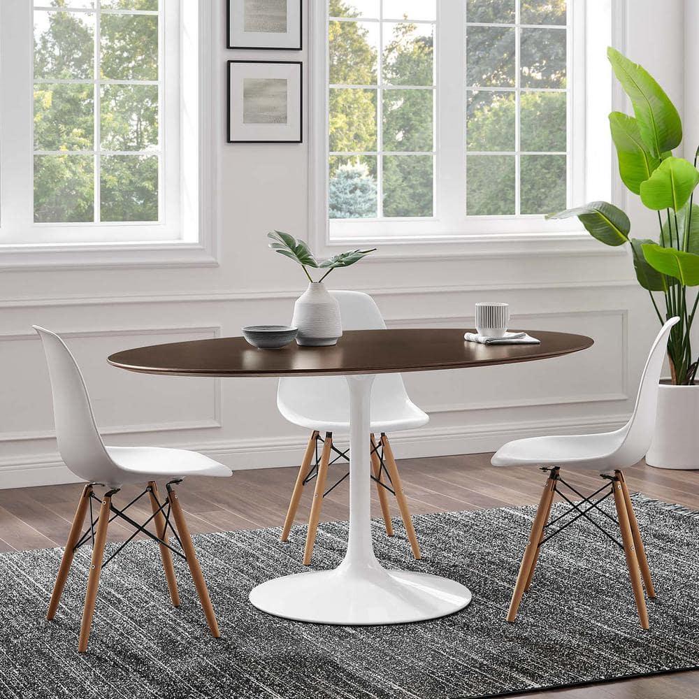 Modway Modway Silver Orchid Fein Oval Dining Table