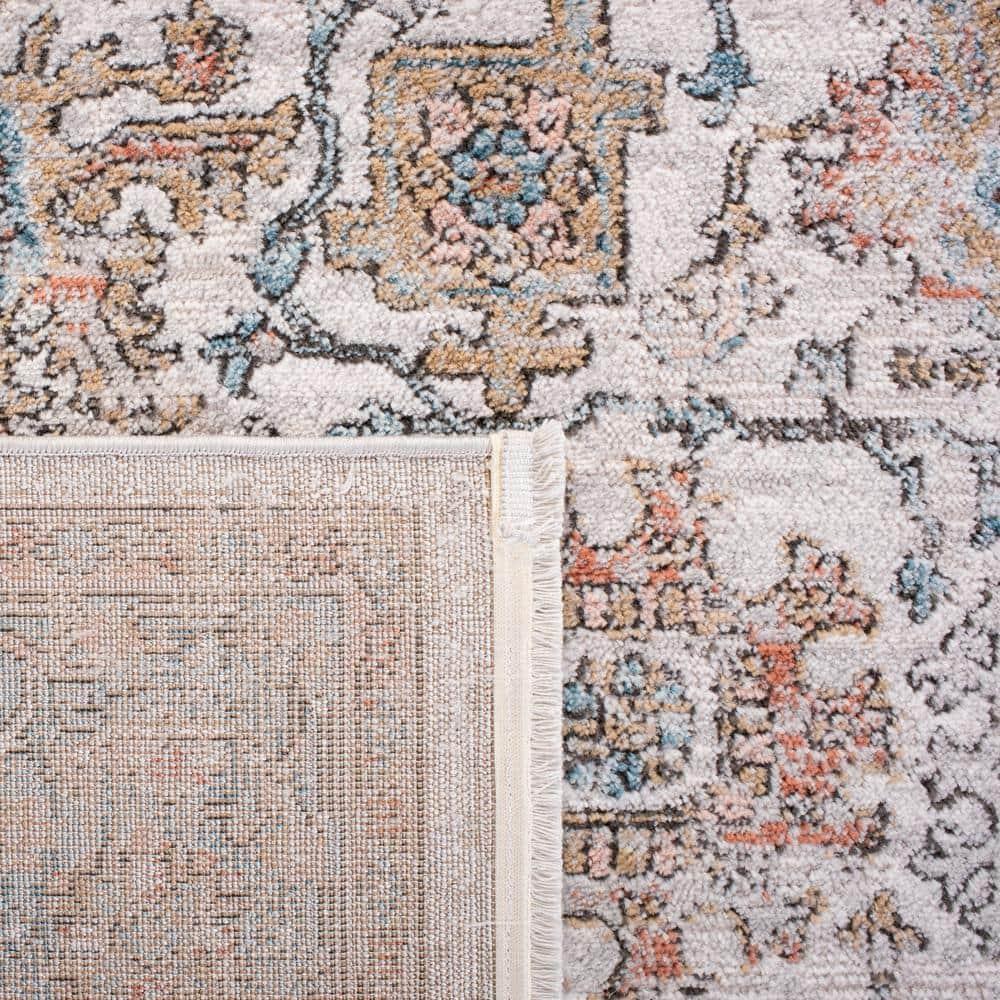 Shivan SHV797 Power Loomed Area Rug - Grey/Blue - 6'7" round - Safavieh.