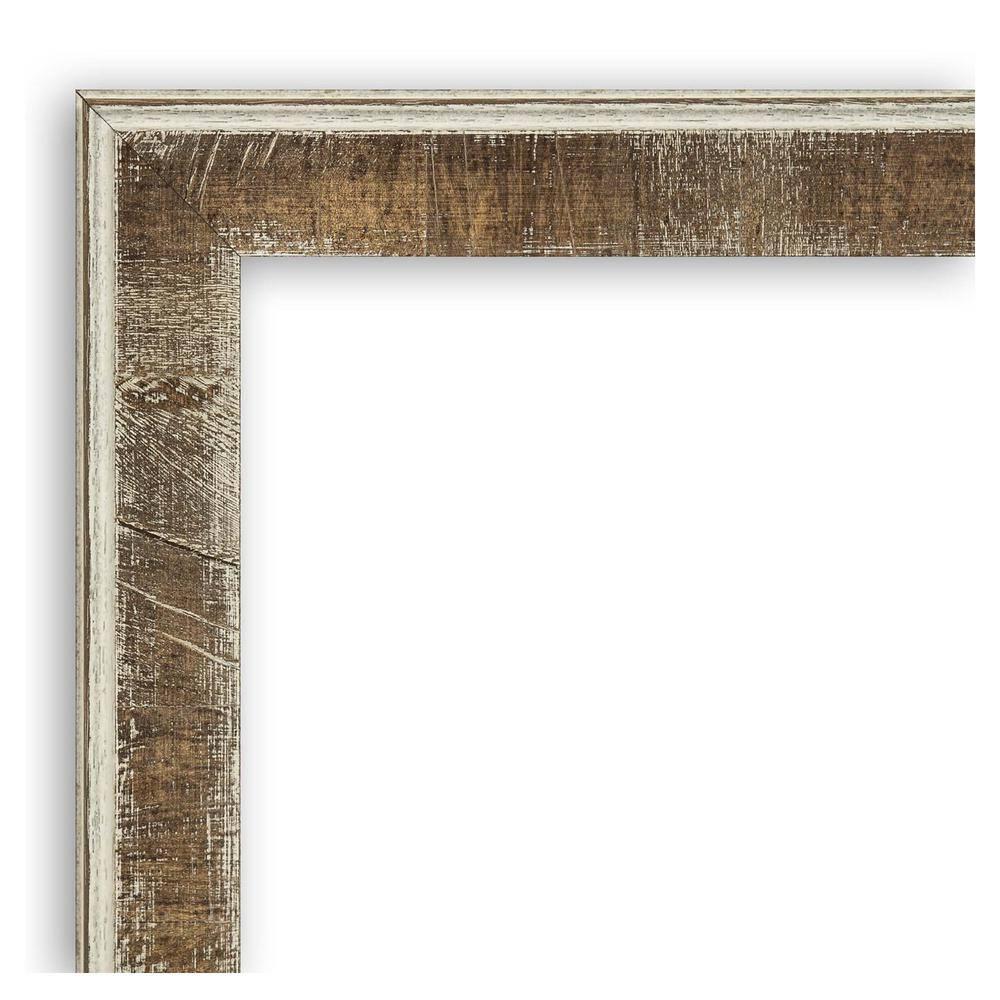 Amanti Art Farmhouse Brown Narrow Wood Picture Frame Opening Size 11x14 in. (Matted To 8x10 in.)