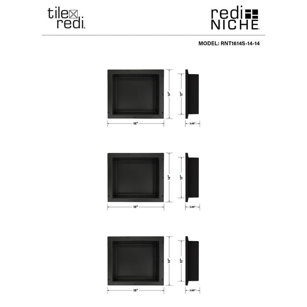 Tile Redi Triple Recessed Shelf