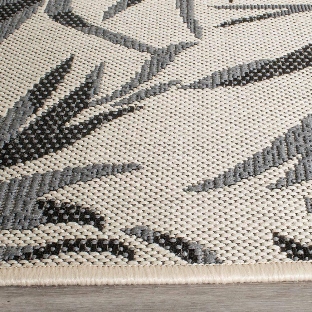 Courtyard CY7425 Power Loomed Indoor/Outdoor Runner Rug - Beige/Anthracite - 2'3"x6'7" - Safavieh.