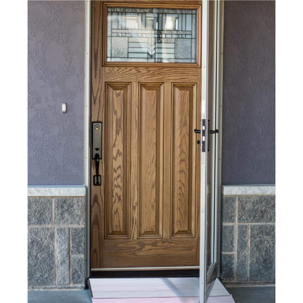 EZ-ACCESS TRANSITIONS 24 Inch Portable Self Supporting Aluminum Angled Entry Threshold Ramp Ideal for Uneven Surfaces or Single Step Rises