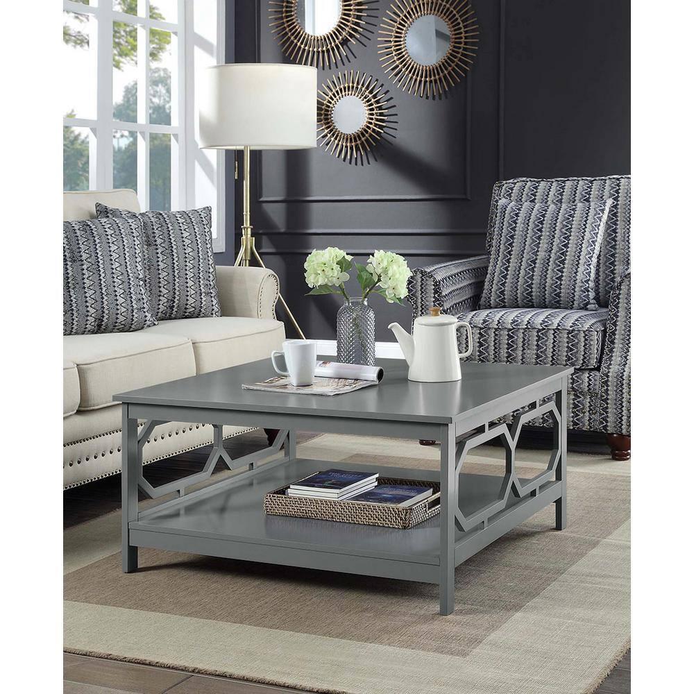 Omega Square 36" Coffee Table, Gray