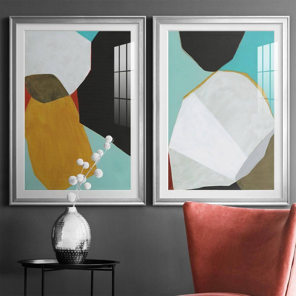 Wexford Home Graphica I Premium Framed Print, 18.5" x 24.5" - Ready to Hang, Silver (Set of 2)