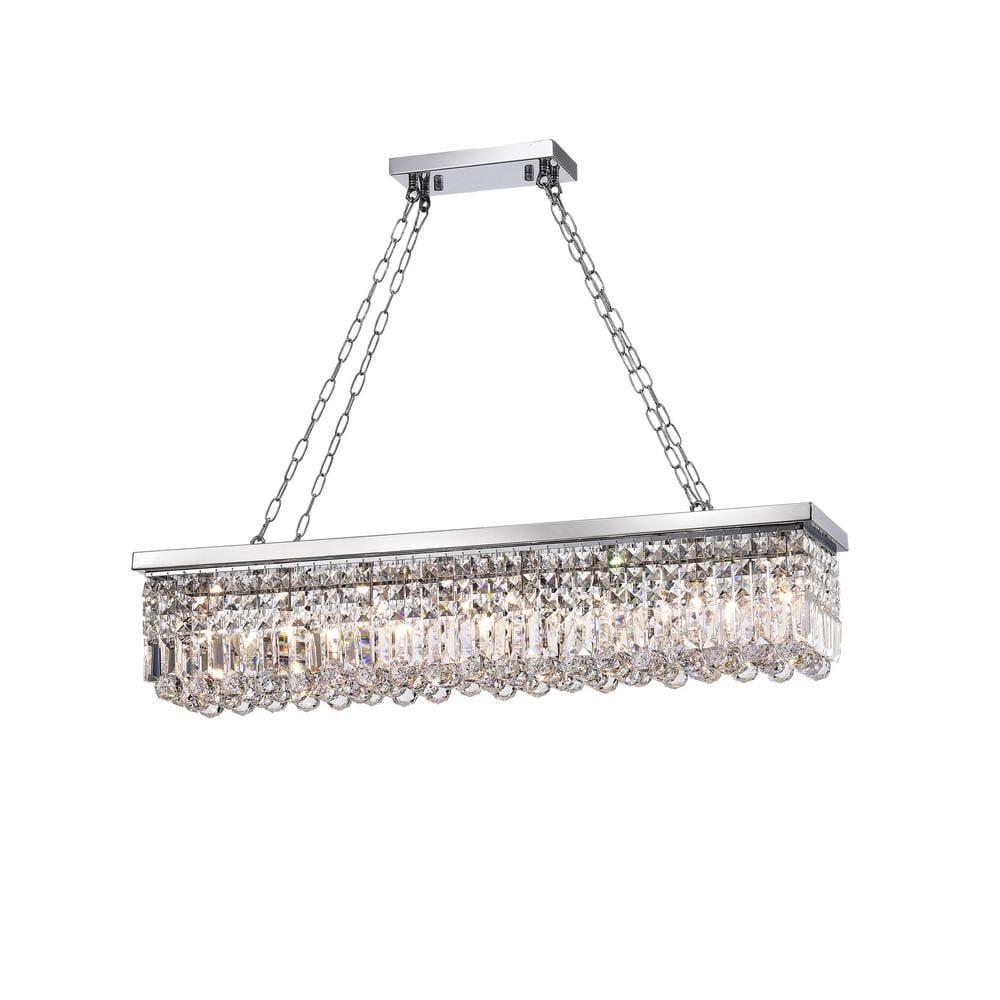 Modern 8-Light Chrome Chandelier