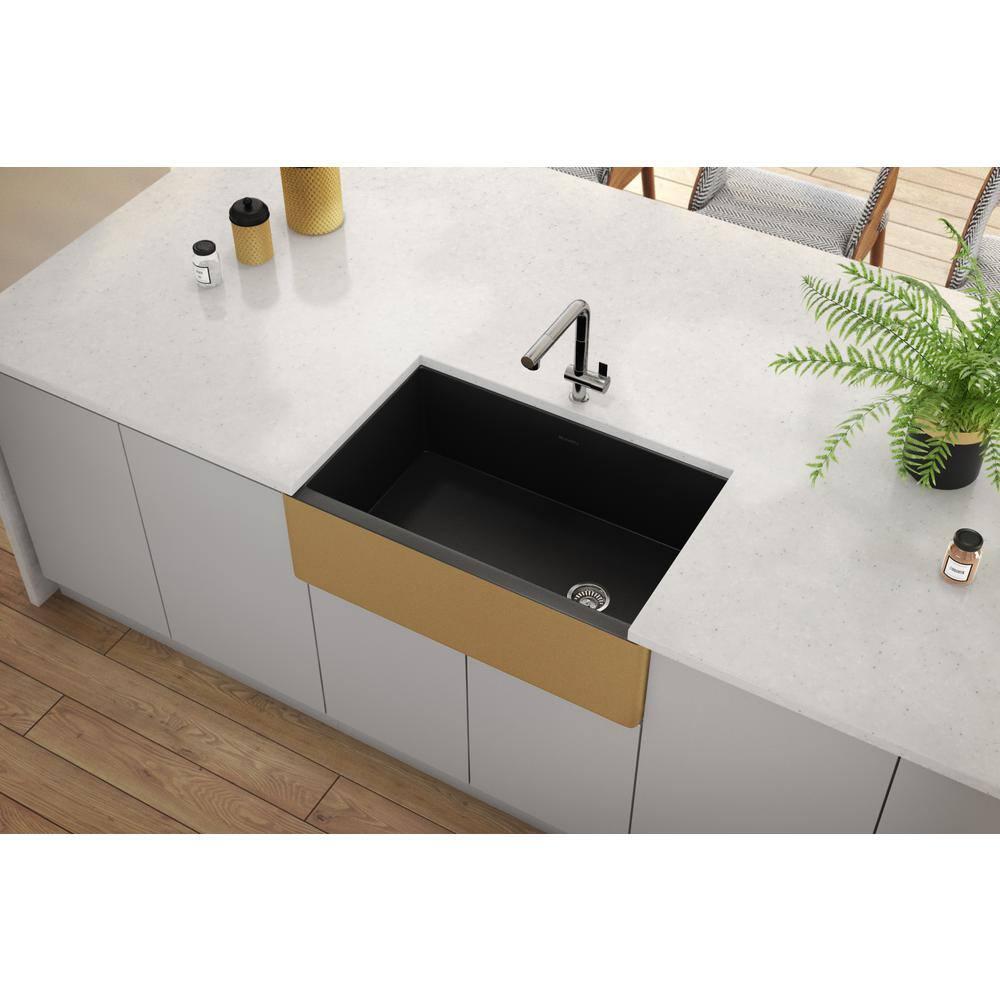 Ruvati 30-inch Fireclay Modern Farmhouse Kitchen Sink Single Bowl