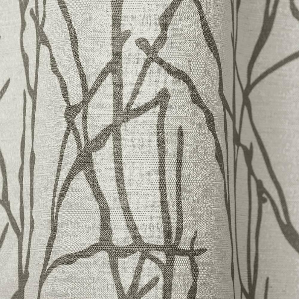 Set of 2 84"x54" Branches Linen Blend Grommet Top Window Curtain Panel Natural: Light Filtering, Botanical Design