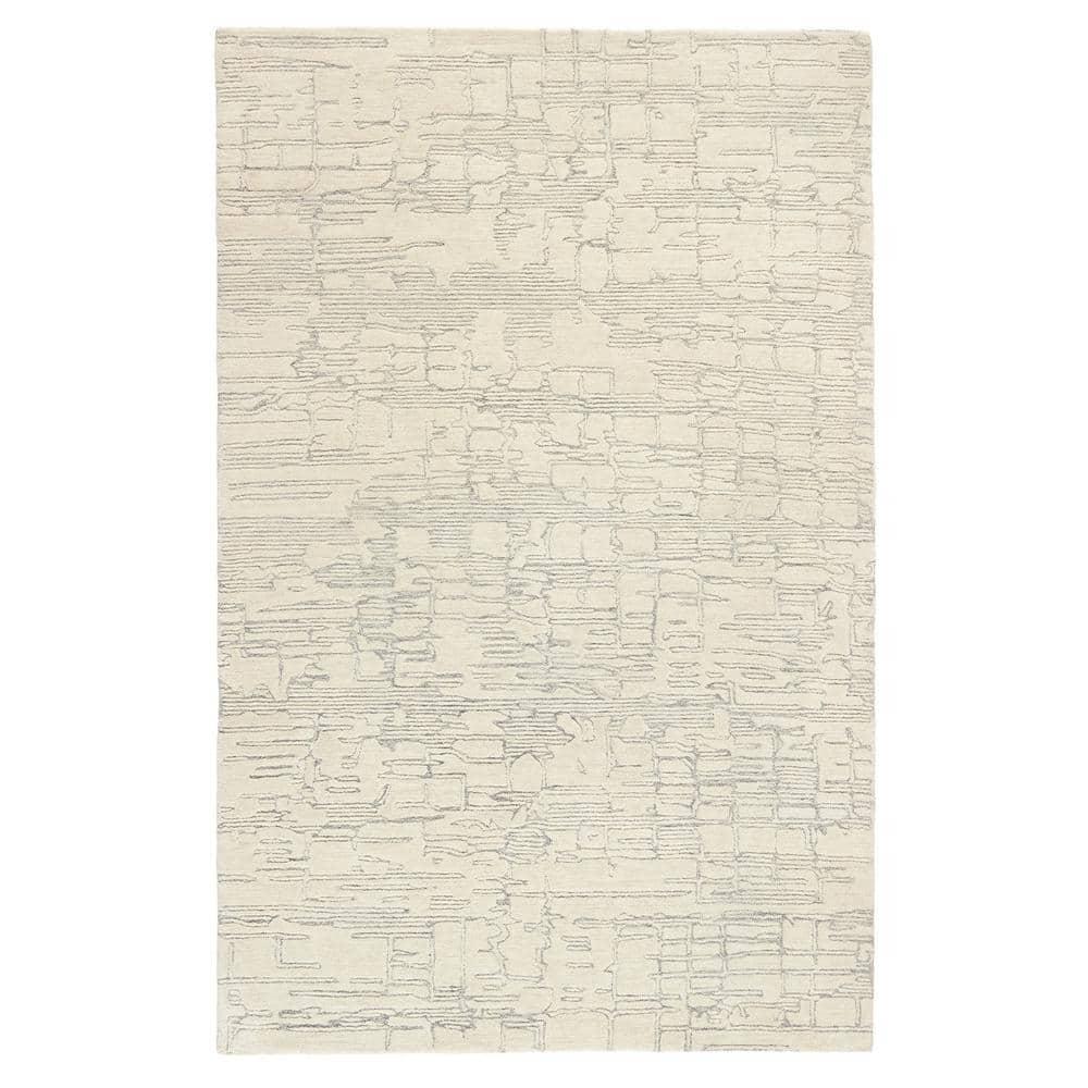 Town & Country Luxe Remin Abstract Line Art Handcrafted Area Rug Beige/Blue