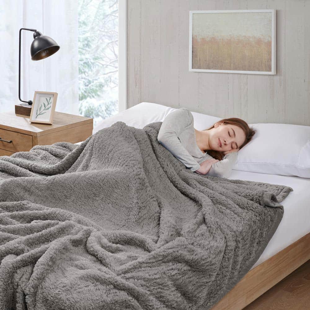 King Burlington Berber Bed Blanket Gray