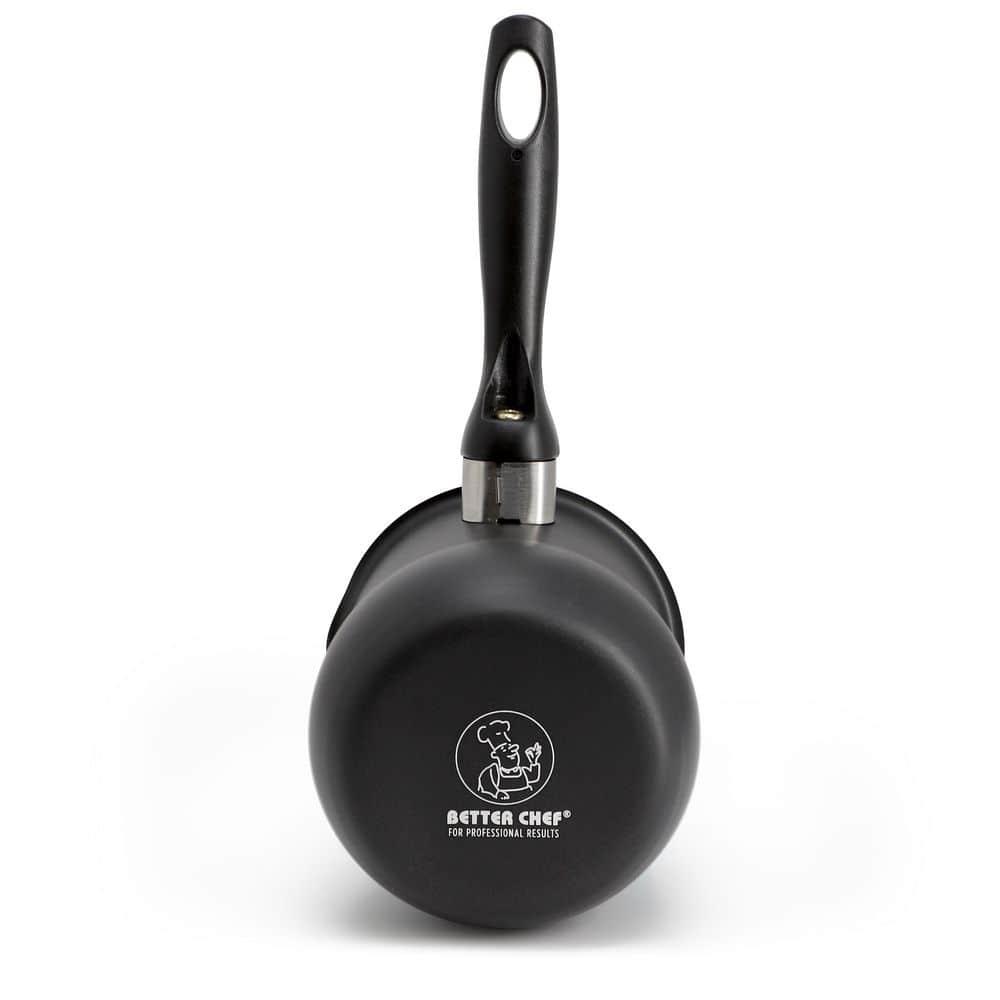 Better Chef Better Chef 0.45 Quart Aluminum Nonstick Turkish Coffee Warmer in Black with Cool Touch Handle