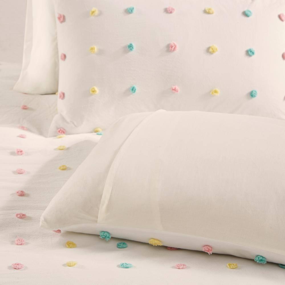 Callie Cotton Jacquard Pom Pom Comforter Set