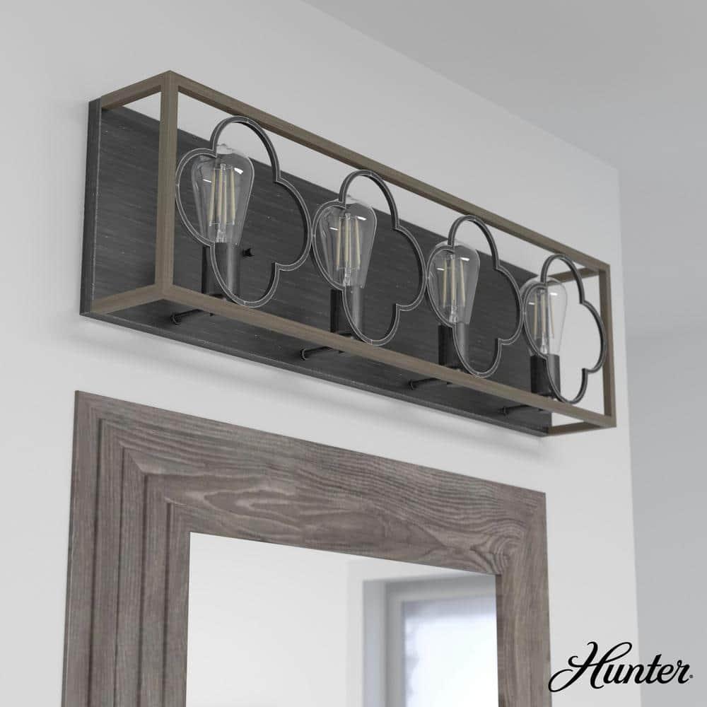 Gablecrest 4 Light  Flush Mount Bathroom Vanity Wall Light Fixture