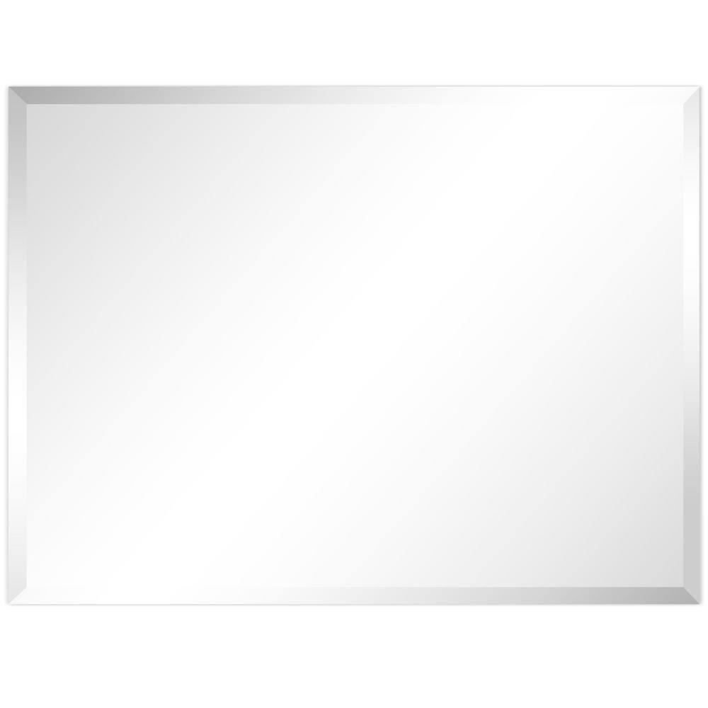 Empire Art Direct  30 x 40 in. Frameless Rectangular Wall Mirror with Beveled Prism Mirror Panels - 1 in. Beveled Edge