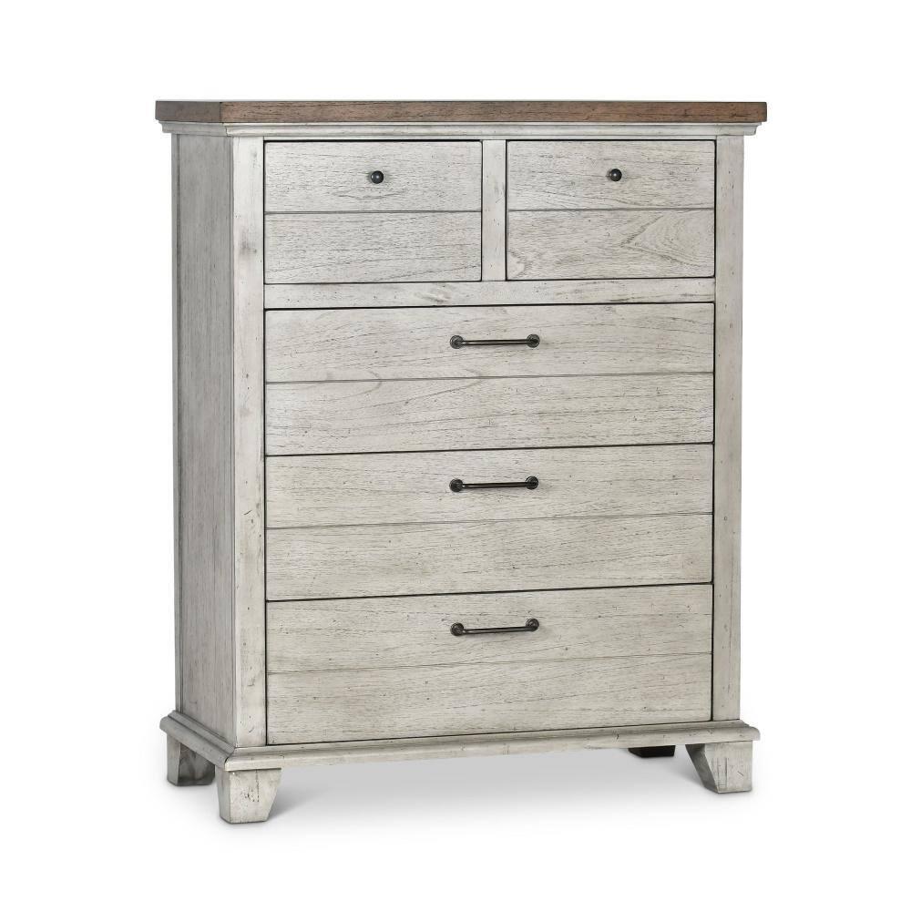 Bear Creek 5 Drawer Chest Rustic Ivory/Honey - Steve Silver Co.