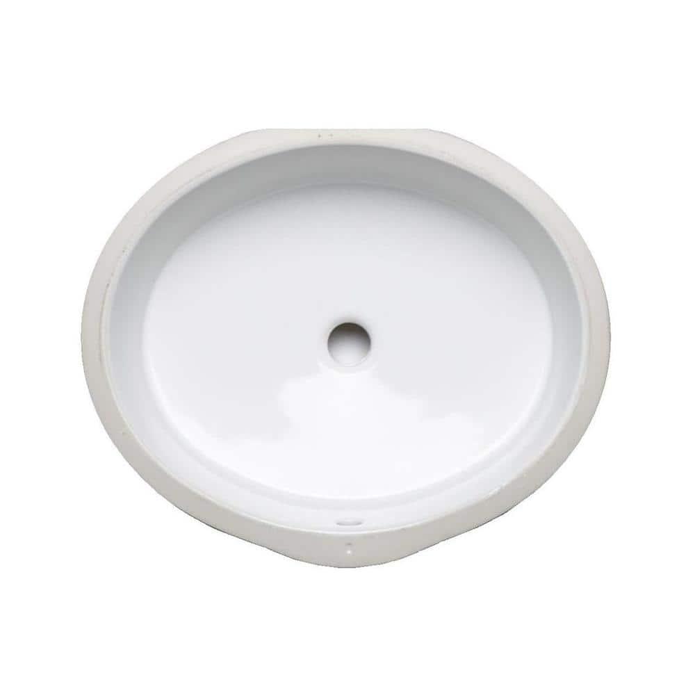 Verticyl Ceramic Oval Undermount Bathroom Sink with Overflow