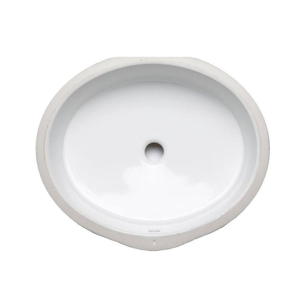 Verticyl Ceramic Oval Undermount Bathroom Sink with Overflow