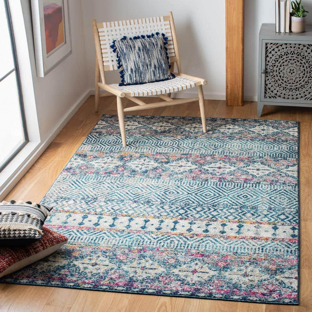 Madison MAD797 Power Loomed Area Rug - Denim Blue/Purple - 5'3"x7'6" - Safavieh.