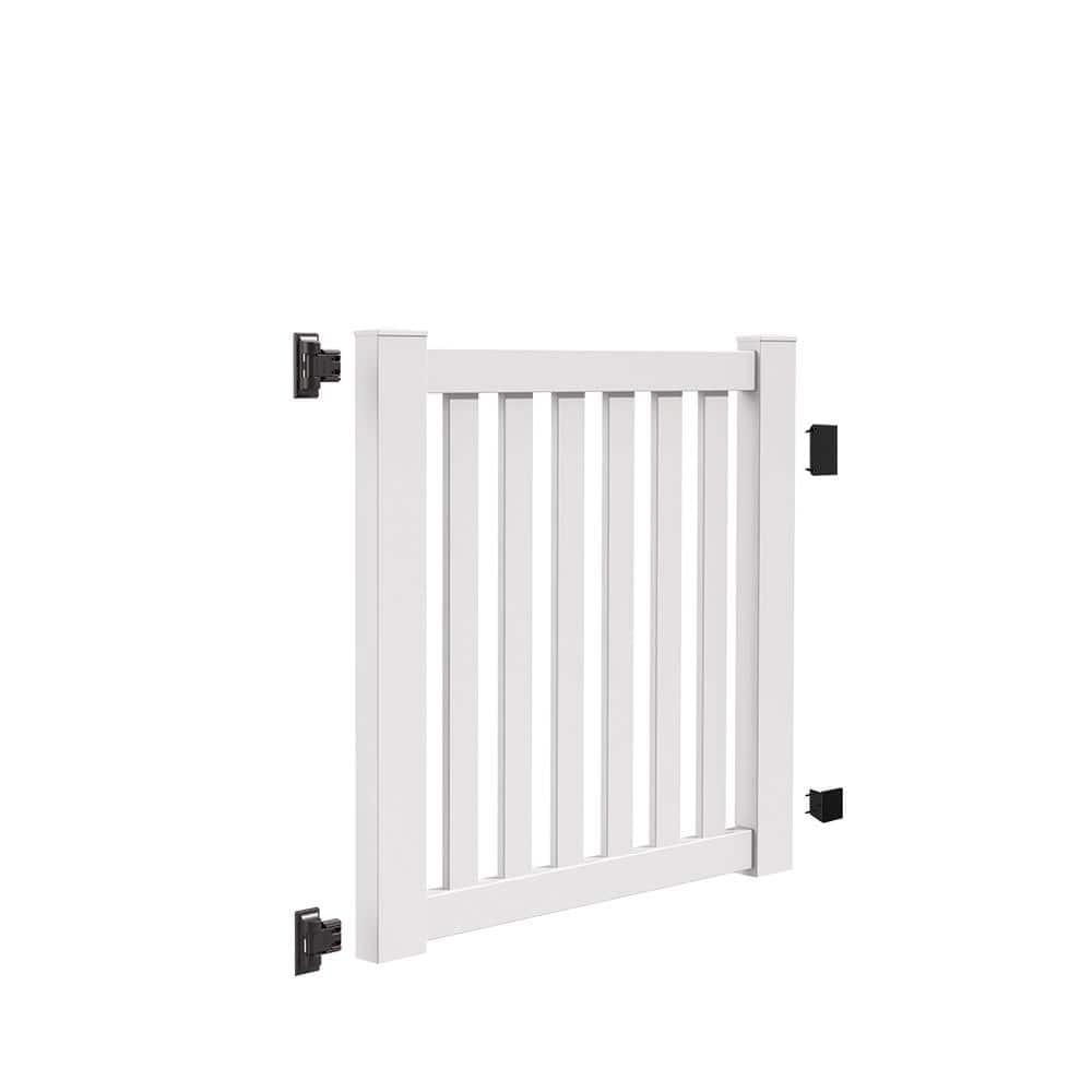 Barrette Outdoor Living White Vinyl Gate