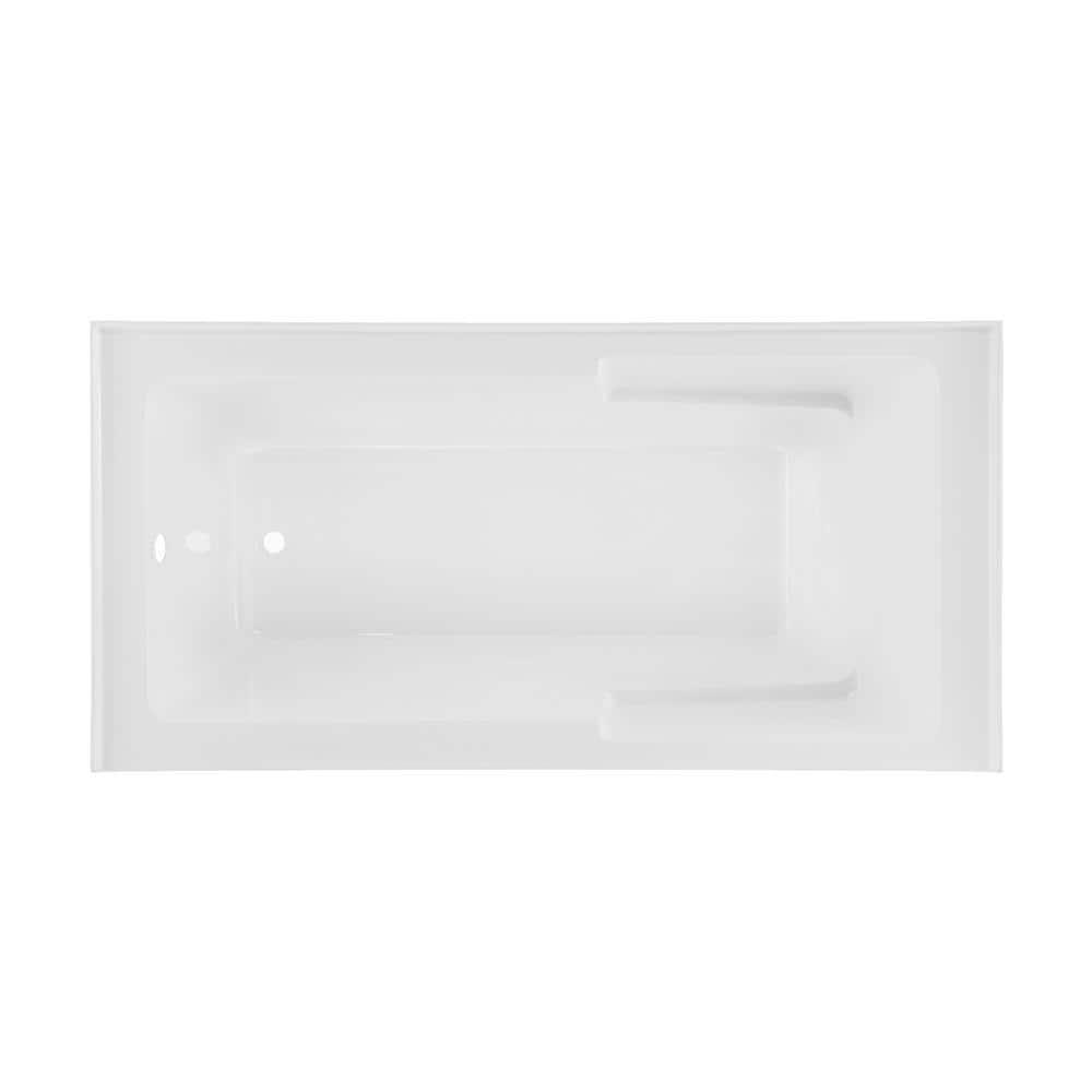 Voltaire 72" x 36" Left-Hand Drain Alcove Bathtub with Apron and Armrest