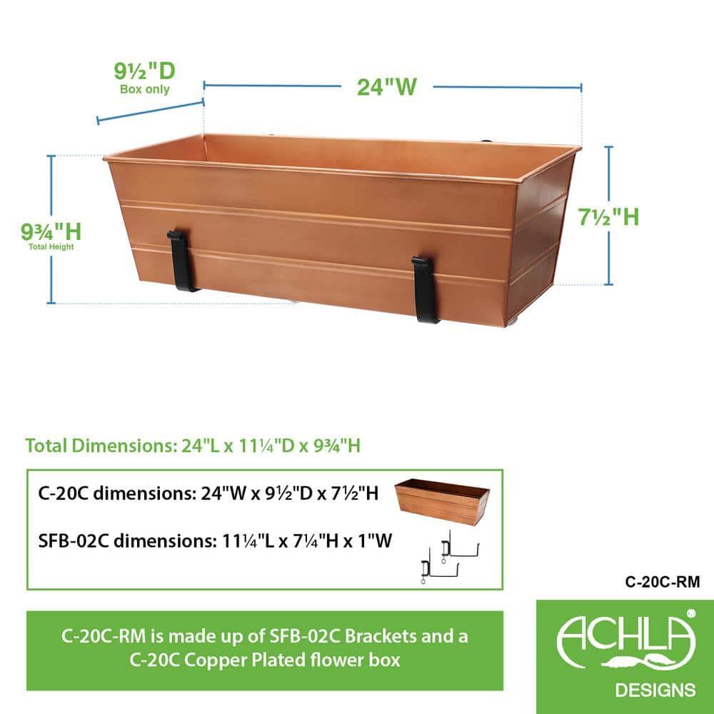 ACHLA Metal Window Box Planter