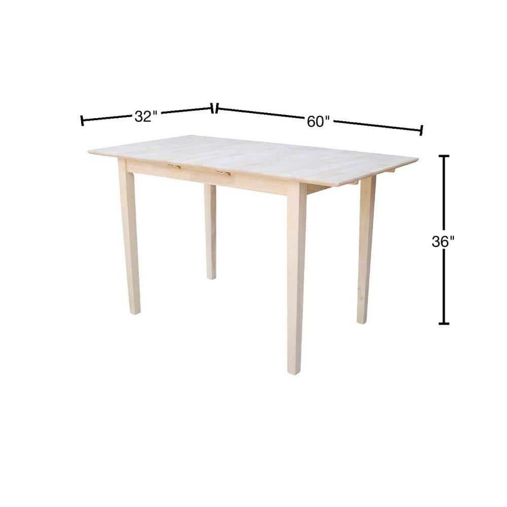 Counter Height Extendable Dining Table with Butterfly Leaf, Solid Wood - International Concepts