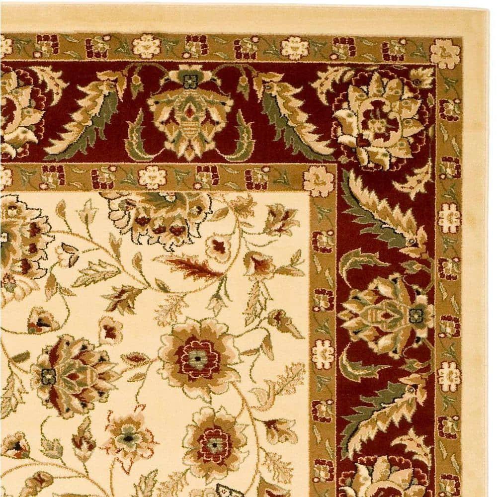 Lyndhurst LNH215 Power Loomed Area Rug - Ivory/Red - 5'3"x7'6" - Safavieh.