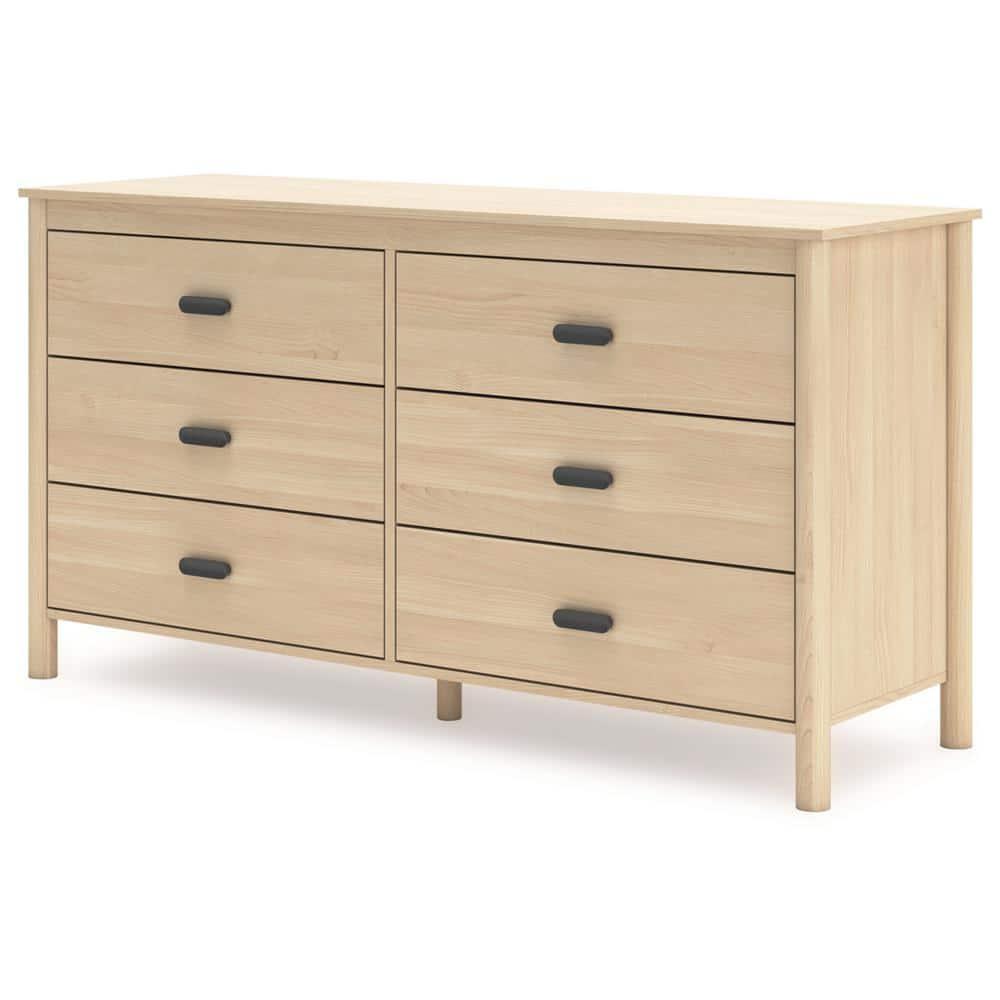 Signature Design by Ashley Cabinella Six Drawer Dresser, Tan