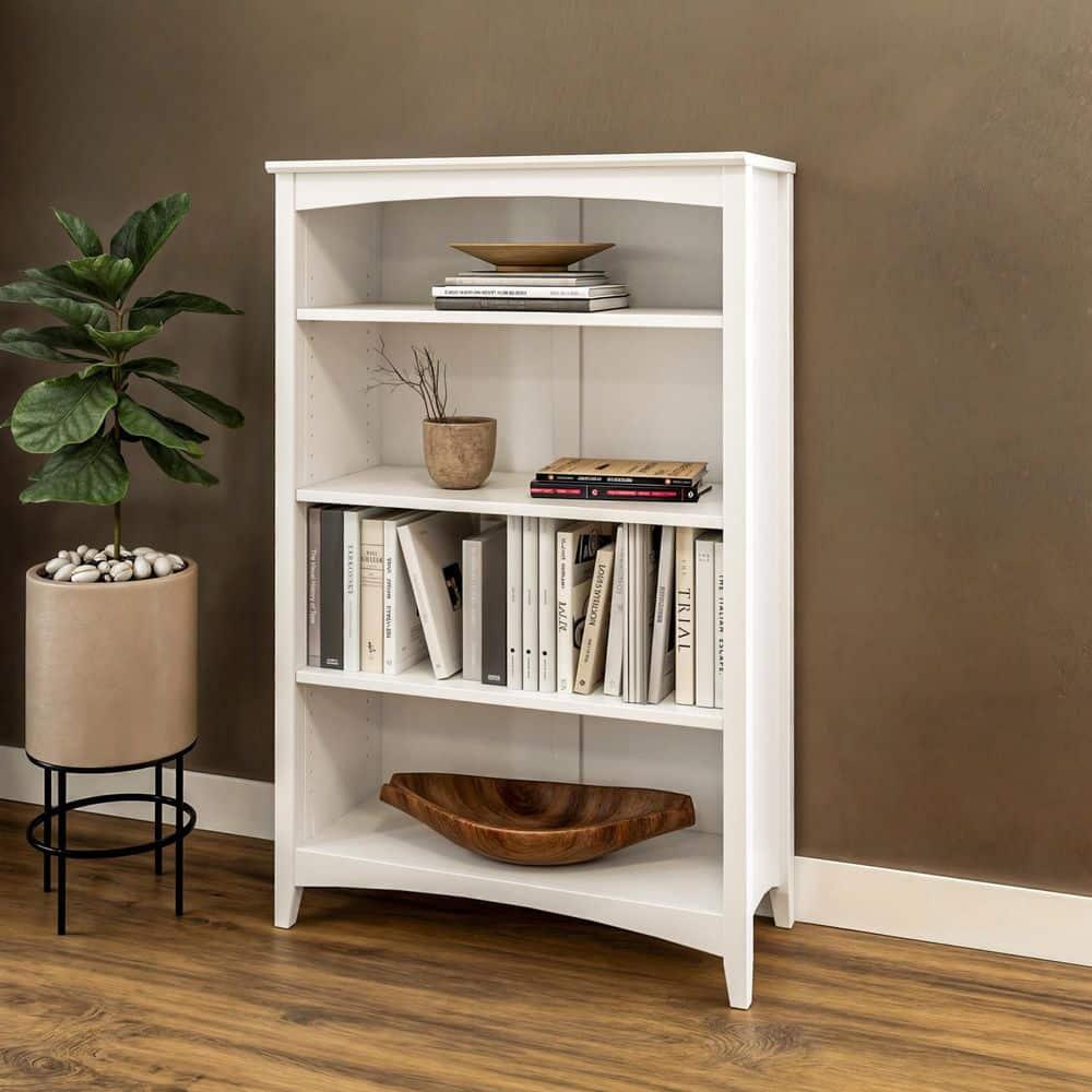 Shaker Style Bookcase - 48"H - White Finish