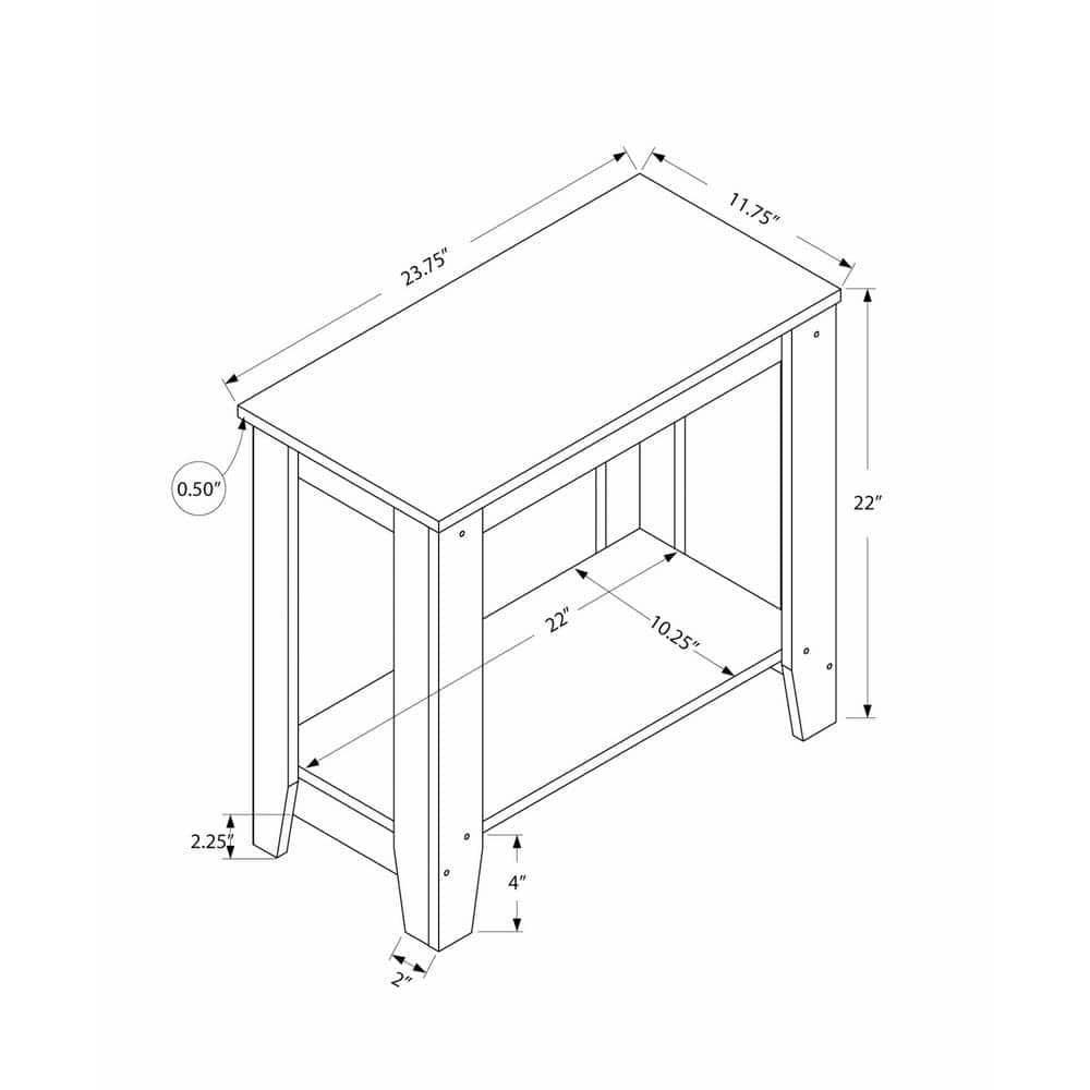 Monarch Specialties Accent Table, Side, End, Nightstand, Lamp, Living Room, Bedroom, Brown Laminate