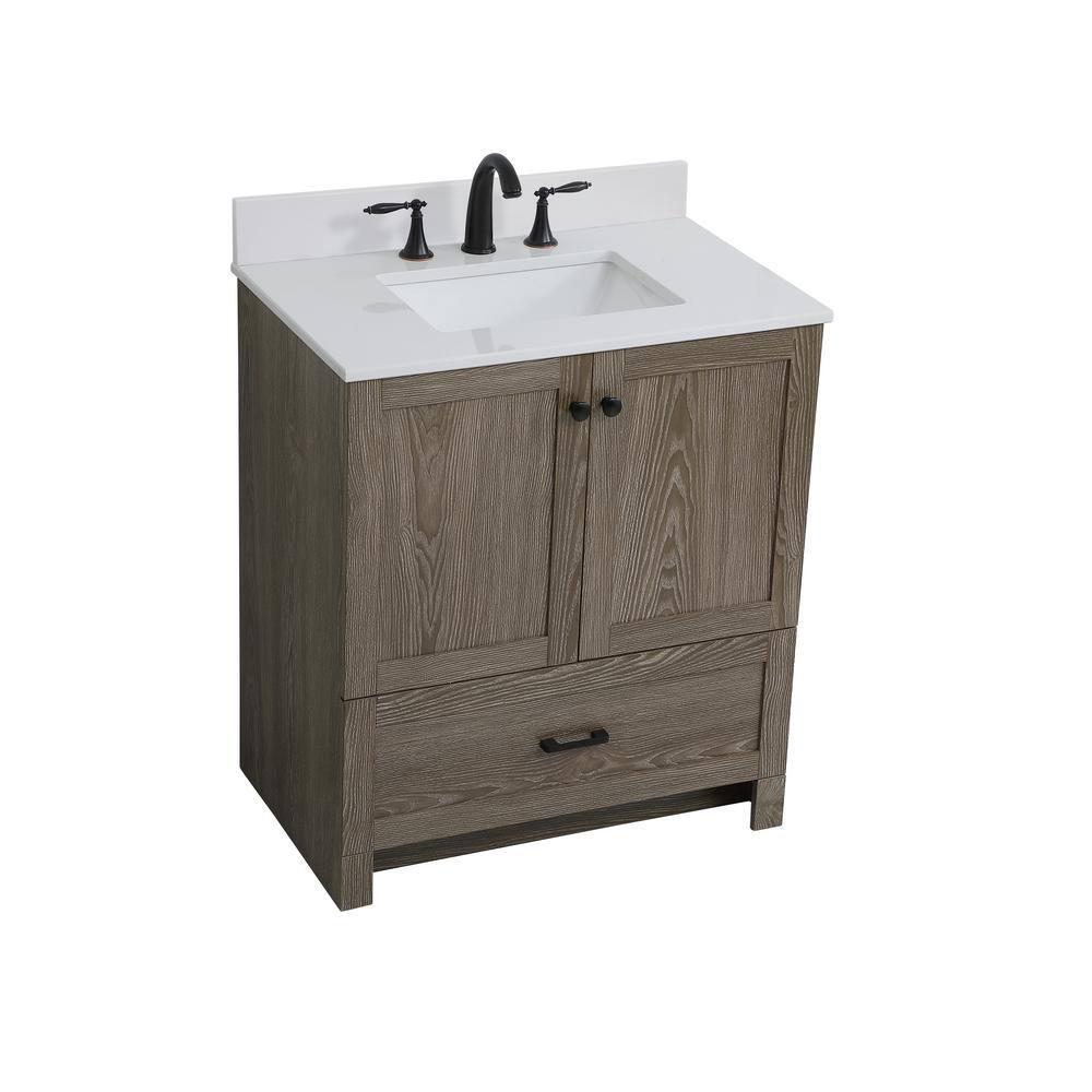 Elegant Kitchen and Bath Elegant Kitchen and Bath 30 Inch Single Bathroom Vanity with Backsplash