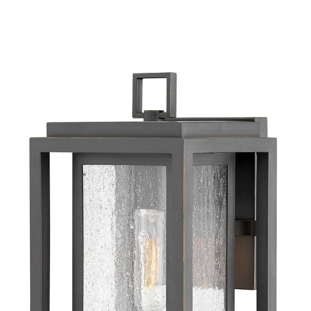 Oil Rubbed Bronze Dimmable Outdoor Sconce with Clear Glass