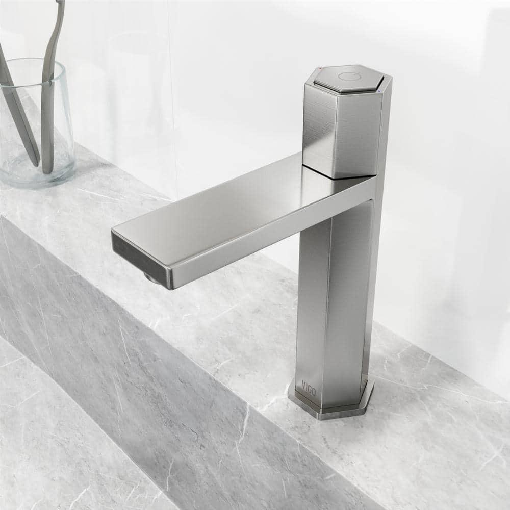 Nova 8" H Single Handle Single Hole Bathroom Faucet