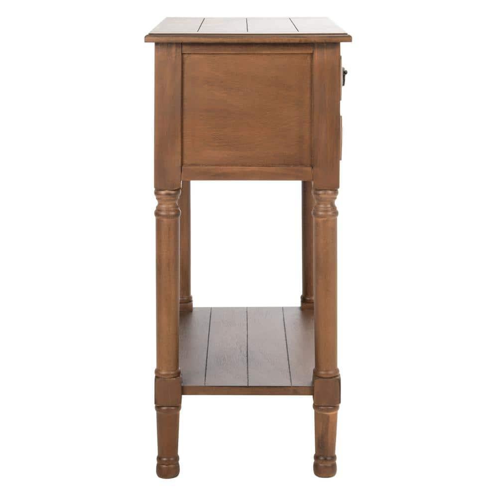 Primrose 3 Drawer Console Table - Brown - Safavieh