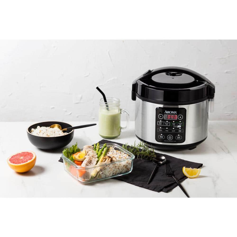 Aroma SmartCarb® 10-Cup (Uncooked) / 20-Cup (Cooked) Cool Touch Rice Cooker, Stainless Steel, 5 Qt & Reviews | Wayfair