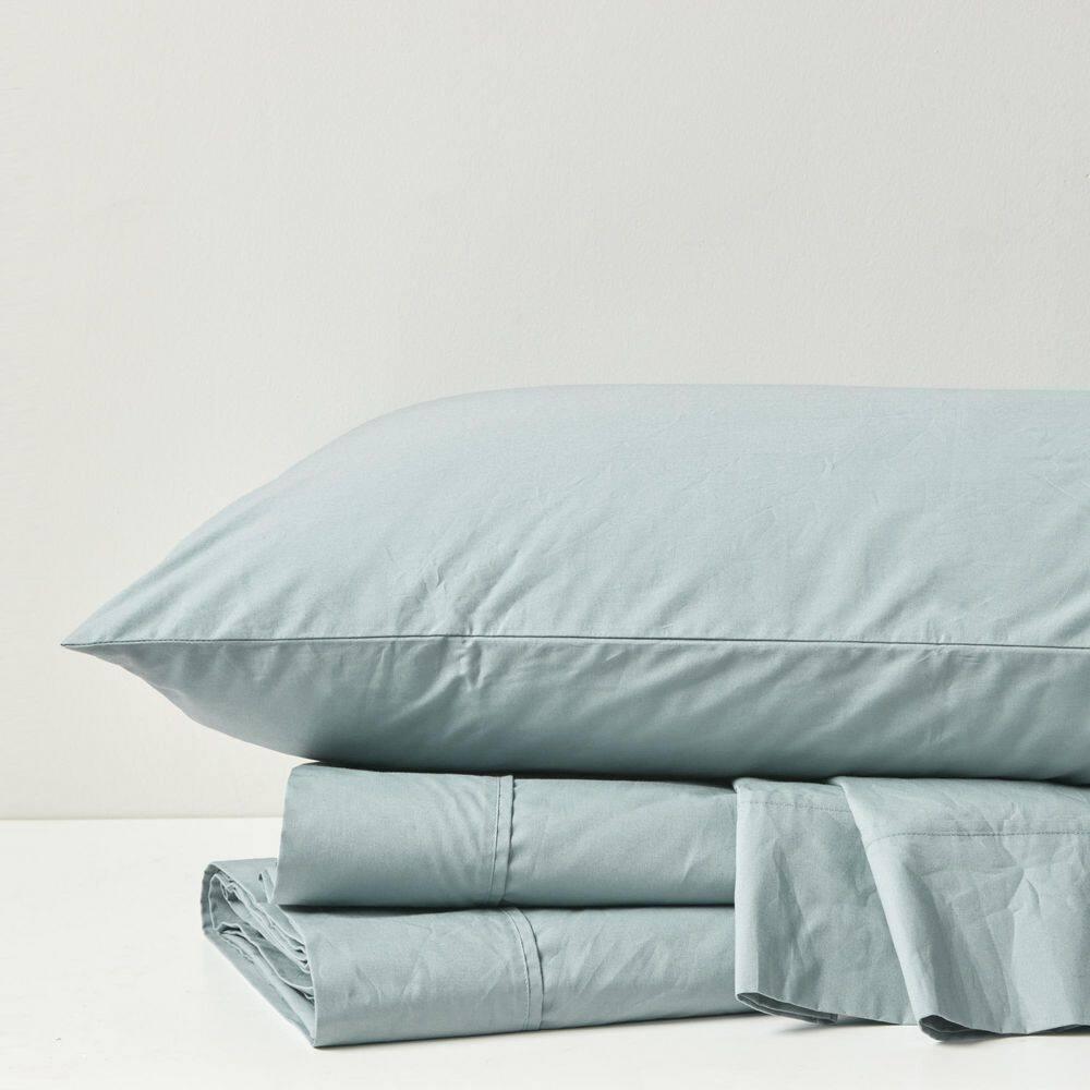Peached Percale 200 Thread Count Relaxed Cotton Percale Sheet Set