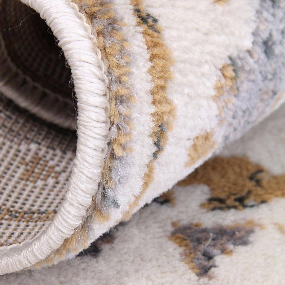 SUPERIOR Indoor Small Area Rug, Jute Backed, Modern Floral Farmhouse Floor Decor, Perfect for Hallway, Entryway, Living/Dining Room, Bedroom, Office, Kitchen, Amary Collection - 5' x 8', Grey