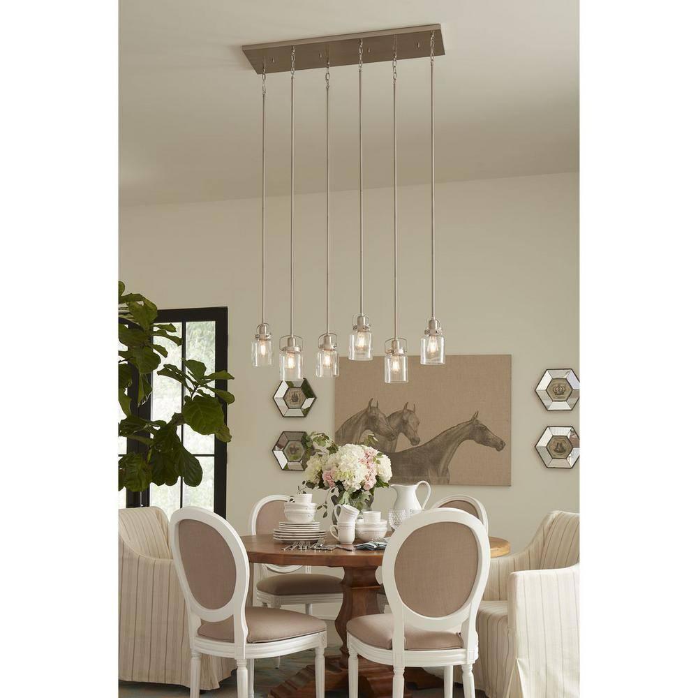 Progress Lighting Calhoun 1-Light Wall Sconce, Brushed Nickel, Parchment-Finish Glass Shade