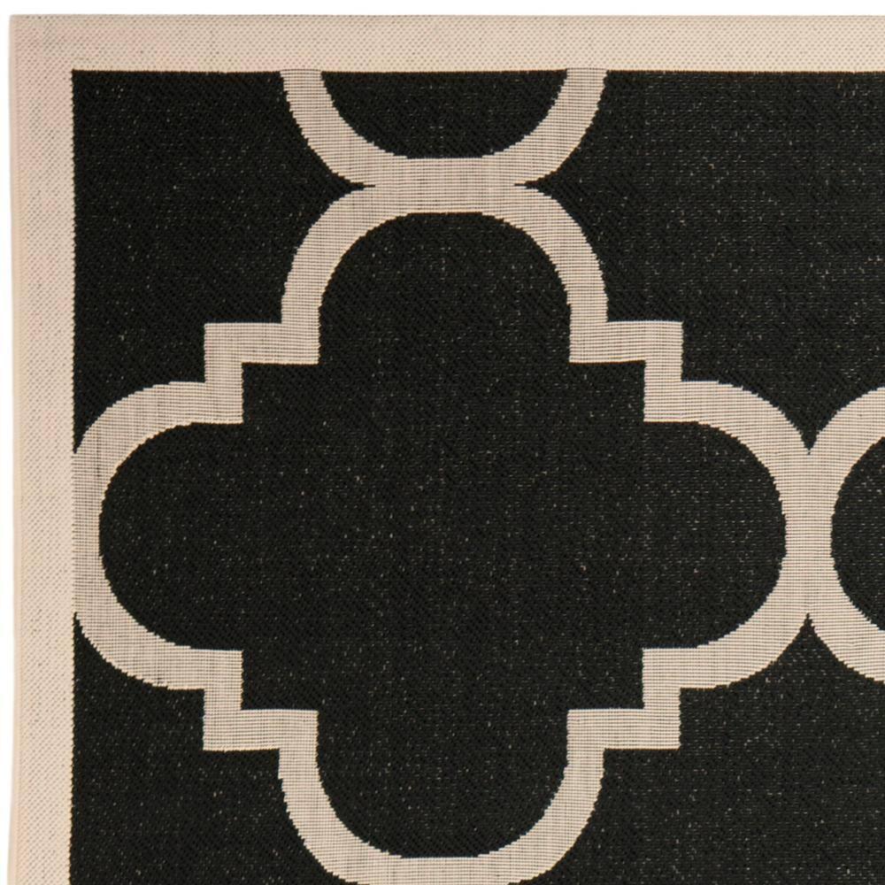 Courtyard CY6243 Power Loomed Indoor and Outdoor Area Rug - Black/Beige - 9'x12' - Safavieh