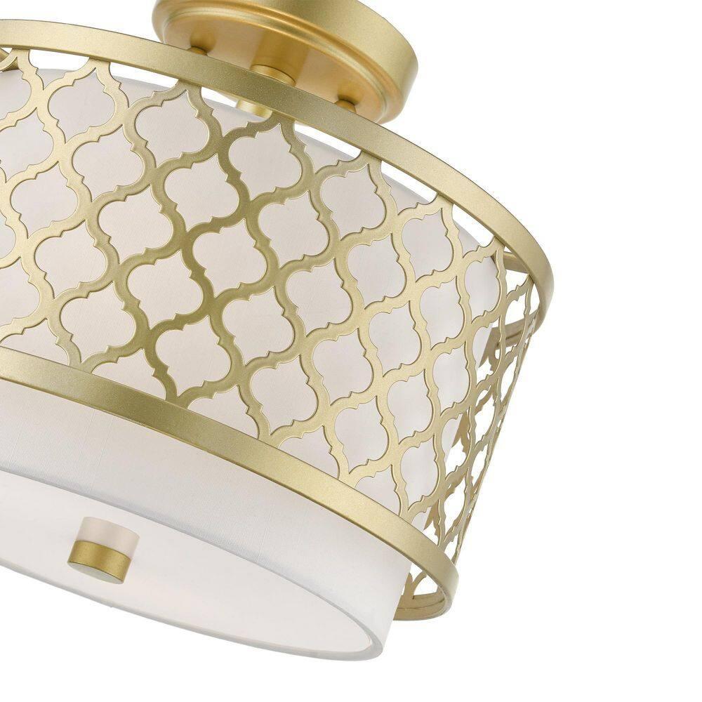 Livex Lighting Arabesque 2 - Light Semi-Flush Mount in  Soft Gold