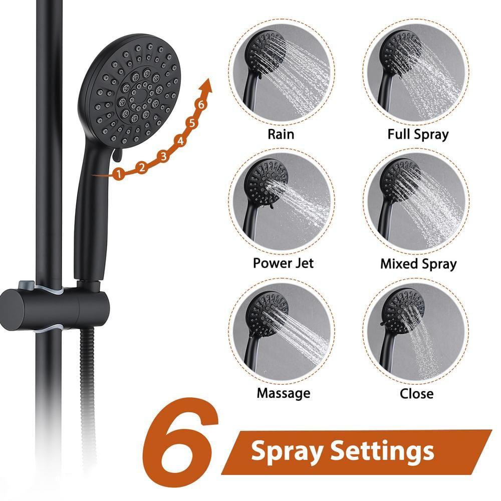 JASODI F09DHPYG9D 6 Inch High Pressure Rainfall Showerhead for Bath - Adjustable Swivel Shower Head