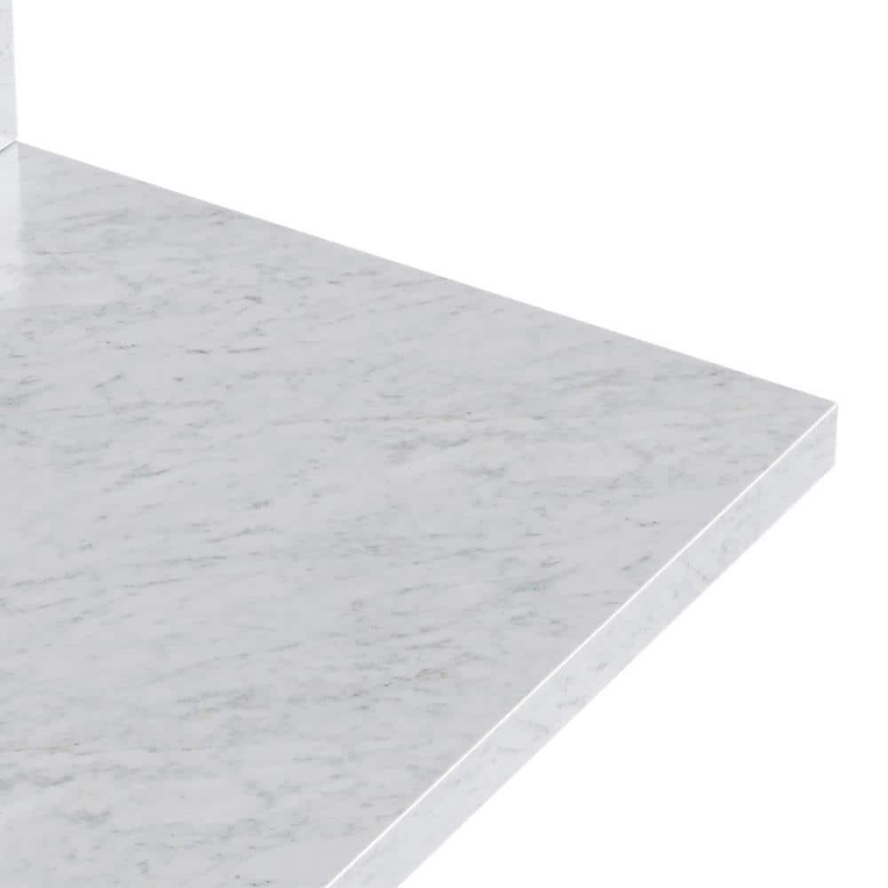 Ariel Bath Ariel Monrow 67 Inch Double Oval Sink Bathroom Vanity With Italian Carrara Marble Countertop