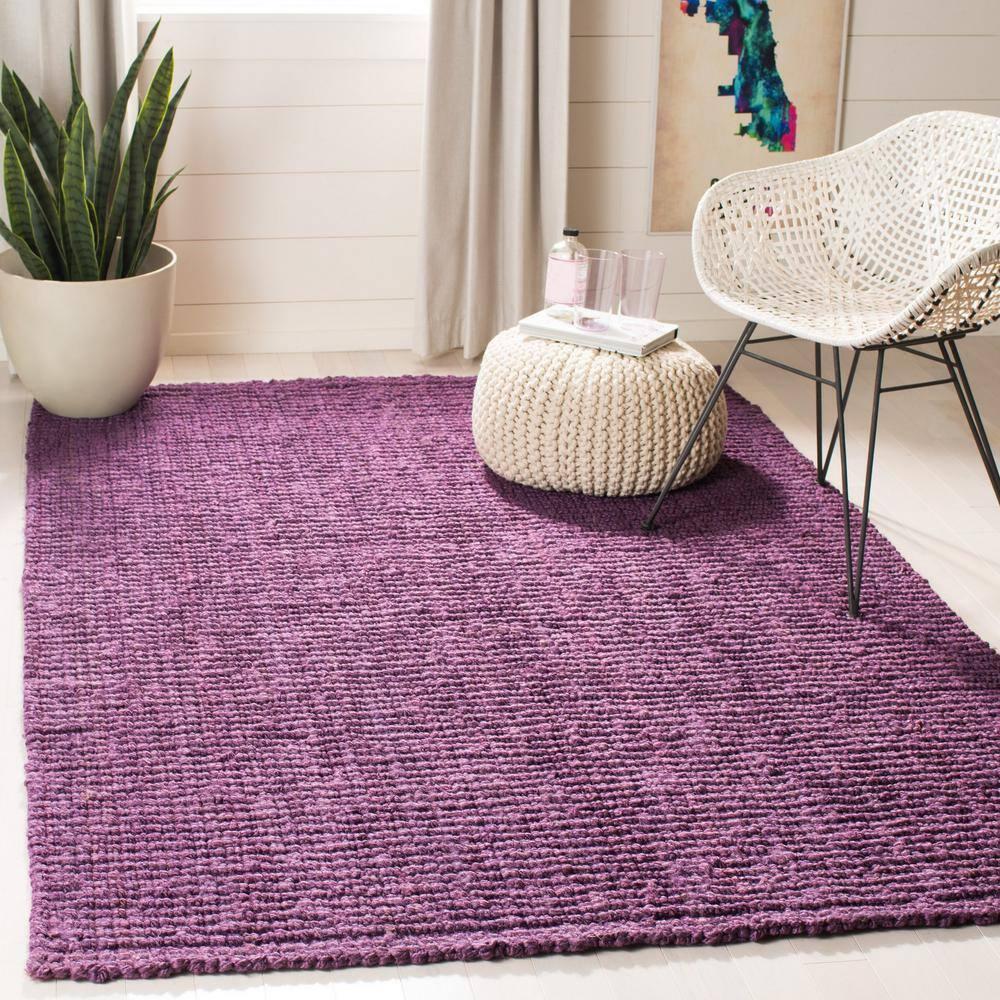 Natural Fiber NF447 Hand Woven Indoor Accent Rug - Purple - 2'x3' - Safavieh.