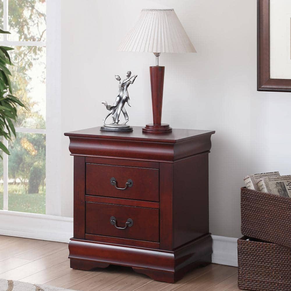 UBesGoo Nightstand in Cherry