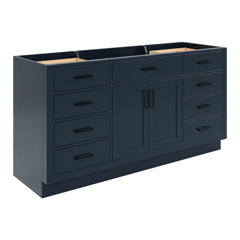 Hepburn 66 in. W x 21.5 in. D x 34.5 in. H Single Sink Freestanding Bath Vanity Cabinet without Top in Midnight Blue
