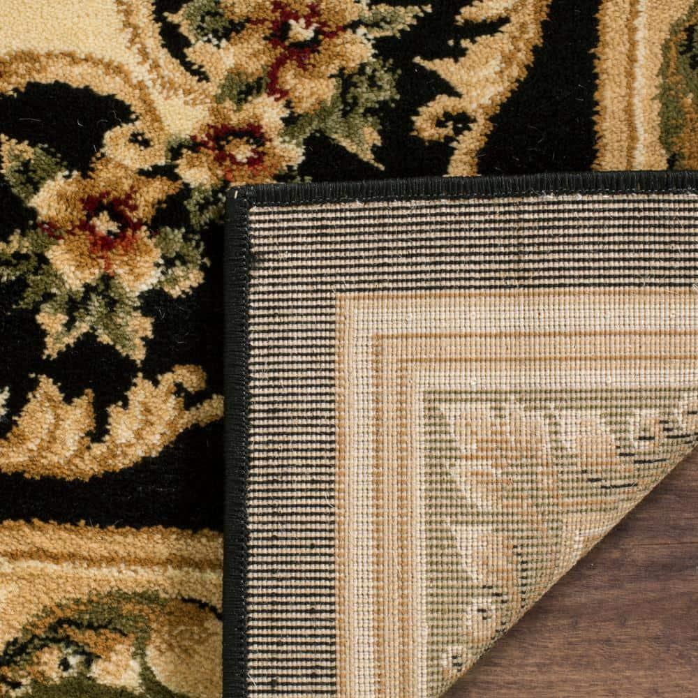 Lyndhurst LNH218 Power Loomed Accent Rug - Black/Ivory - 3'3"x5'3" - Safavieh