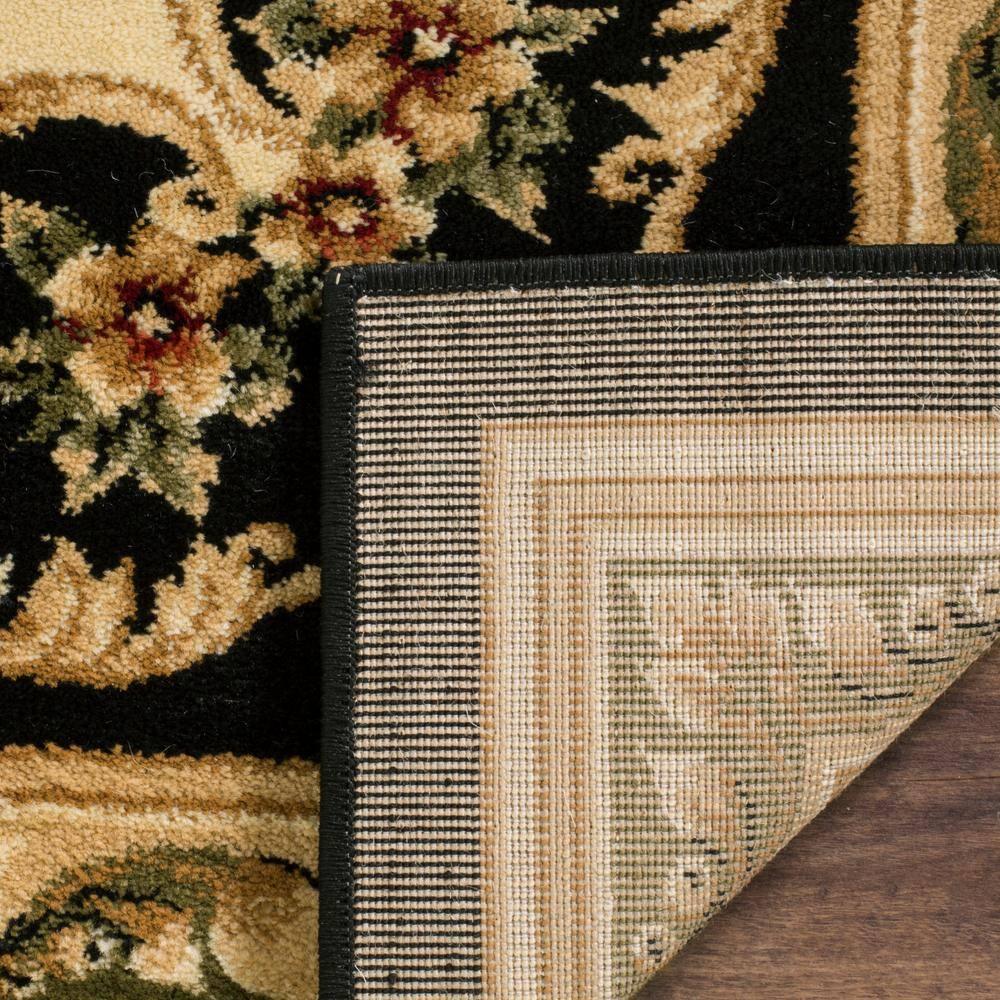 Lyndhurst LNH218 Power Loomed Area Rug - Black/Ivory - 5'3"x7'6" - Safavieh