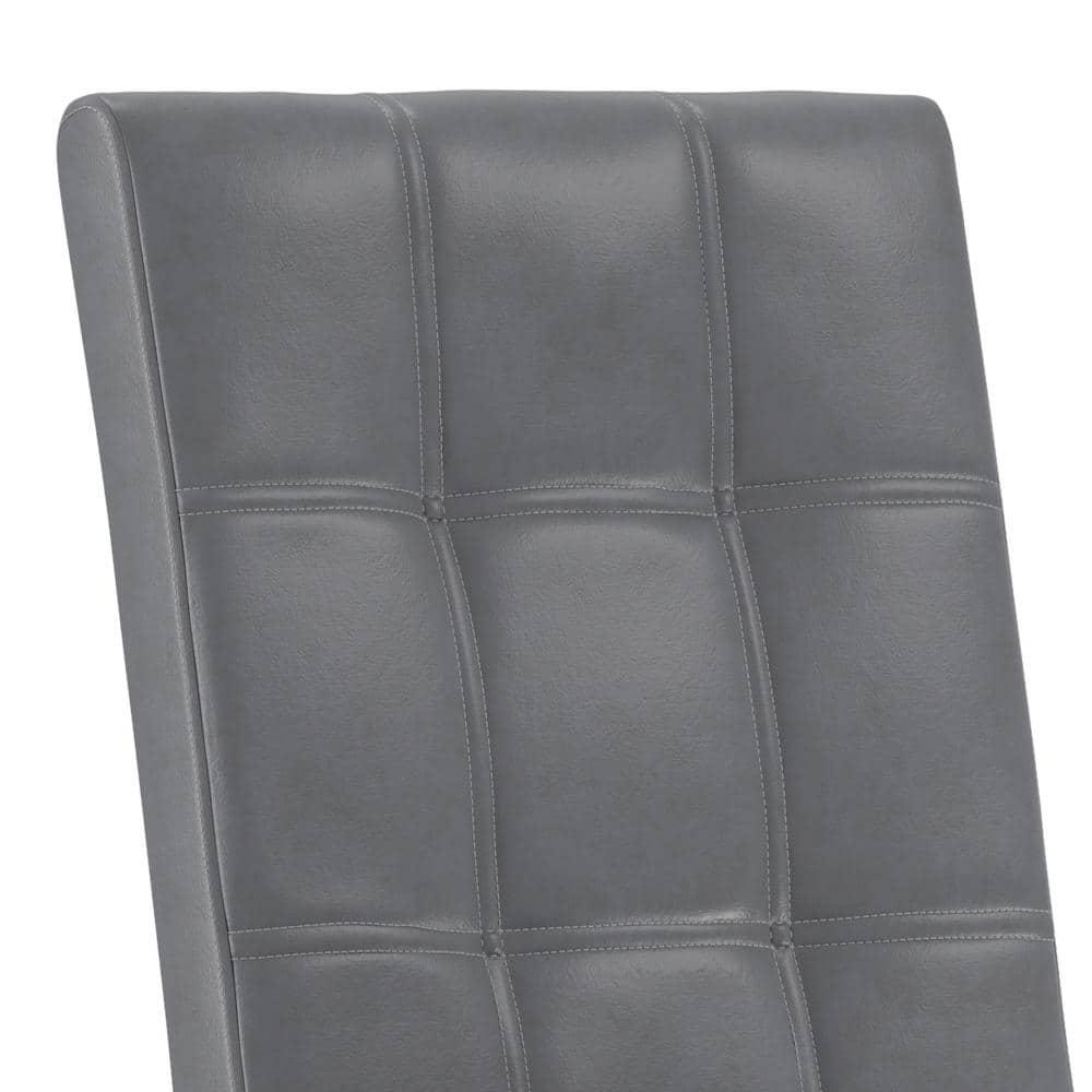 Simpli Home Ezra Dining Chair (Set of 2) in Stone Grey