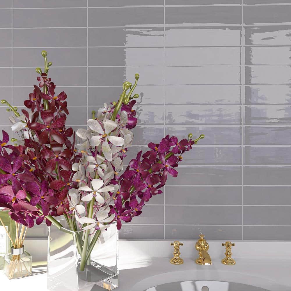 Supreme Tile Zarati 2.95 in. X 11.81 in. Polished Ceramic Subway Wall Tile