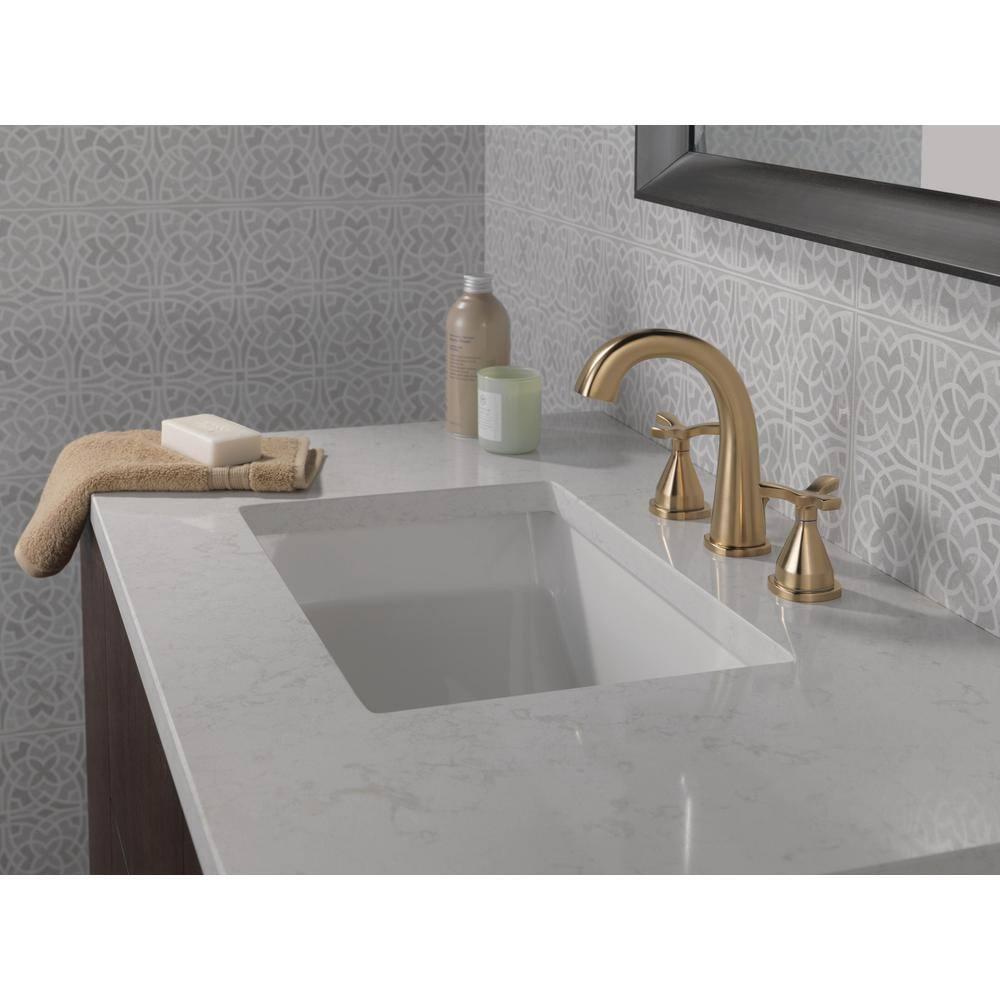 Stryke Widespread Bathroom Faucet with Drain Assembly and DIAMOND™ Seal Technology