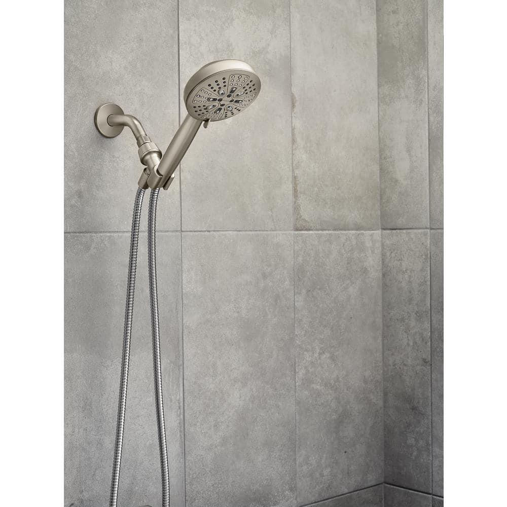 Moen Hydro Energetix Spot Resist Brushed Nickel Detachable 7-Function Handheld Shower Head, 200H0SRN